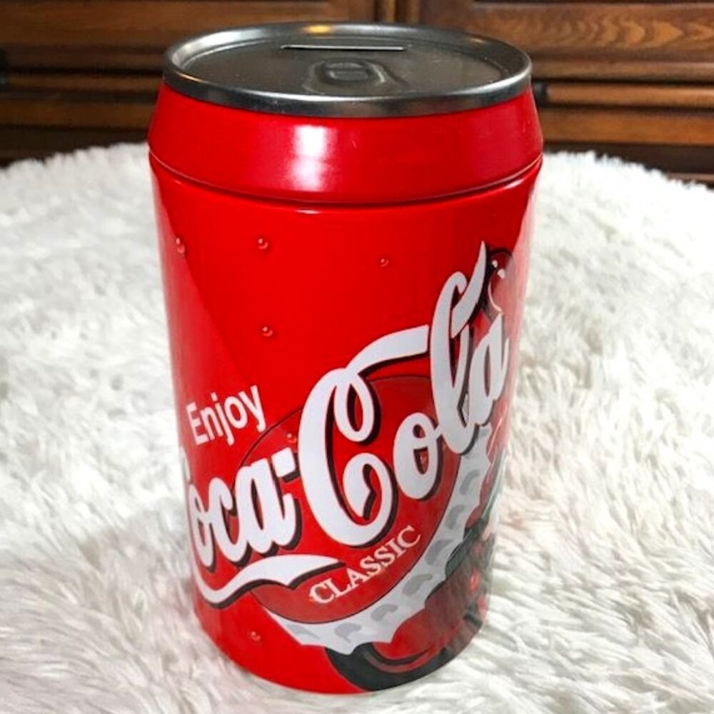 Vintage Coca-Cola Fliptop Coke Can Tin Coin Bank